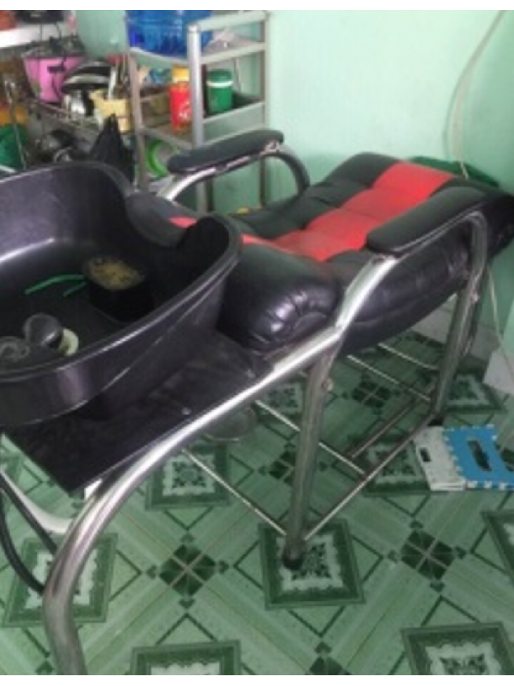 Giường gội đỏ đen